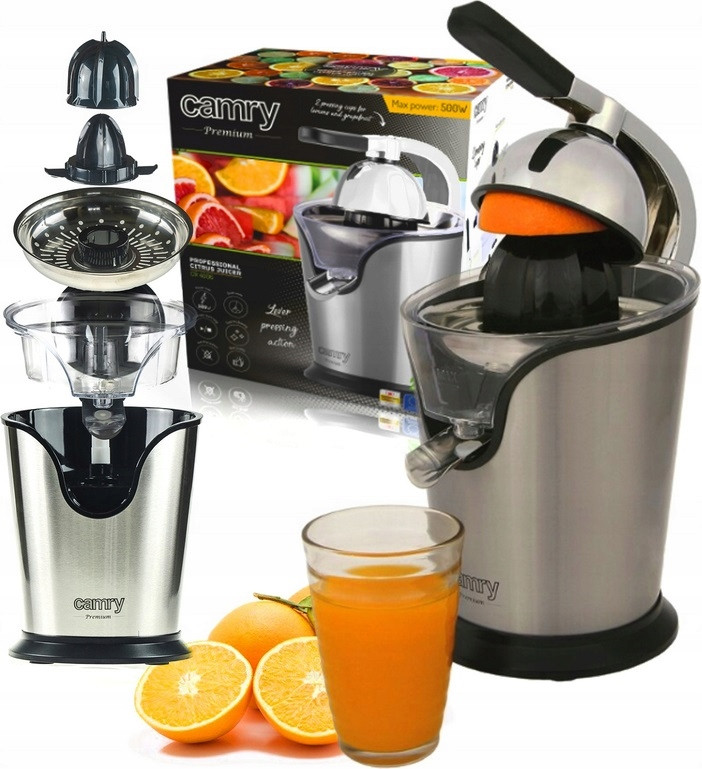 Соковижималка для цитрусових Camry CR 4006 — 500 Вт, 2 конуси, Anti-Drip, нержавіюча сталь, фото 1