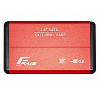 Карман внешний Frime для HDD/SSD 2.5" SATA USB3.0 Red