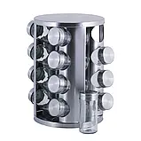 Набір ємностей для спецій на круглій підставці 16 шт. Kamille, фото 6
