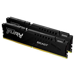Модуль пам'яті для комп'ютера DDR5 32 GB (2x16GB) 5600 MHz Beast AM5 Black Kingston Fury (ex.HyperX)
