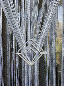 Шпилька для штор ниток квадратна біла міцний пластик