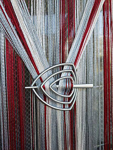 Шпилька для штор ниток трикутна срібляста матова міцний пластик