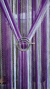 Шпилька для штор ниток кругла срібляста з блискучим напиленням міцний пластик