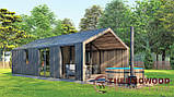Каркасна баня Барн Хаус 8,7х5,0м Sauna Barn House 02 Thermowood Production, фото 3
