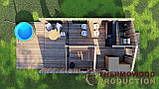 Каркасна баня Барн Хаус 8,7х5,0м Sauna Barn House 02 Thermowood Production, фото 7