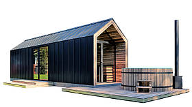 Барнхаус з банею 11,0х2,9м Sauna Barn House 05 від виробника ThermoWood Production