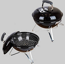 Вугільний міні гриль-барбекю зі зручною ручкою CAMP GRILL BLACK, фото 4