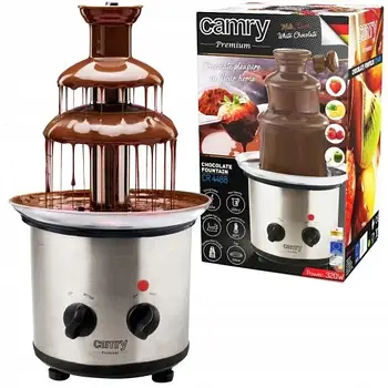 Шоколадний фонтан Camry CR 4488 – 320 Вт, 650 мл, 3 яруси, нержавіюча сталь
