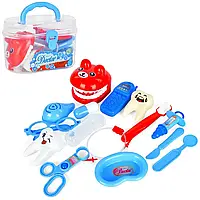 Игровой набор Доктора KJ851A-11, 15 предметов (очки, шприц, зубная щетка), в чемодане