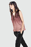Плісована блузка Zara 1836/226/610 бордова XS, фото 3