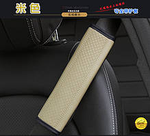 Накладка чохол для ременя безпеки плюшова чорна