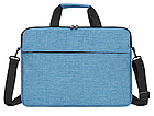 Сумка для ноутбука Bagmax синя 14" Переноска для ноутбука 14 дюймів Плоска синя сумка для ноутбука Тканинна сумка, фото 9