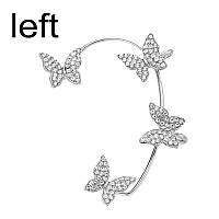 Набір біжутерія сережки-кліпси-кафи-метелики з медичної сталі Butterfly