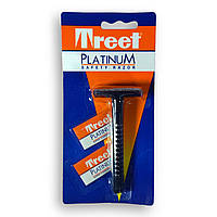 Станкок для бритья Treet Platinum Safety Razor 1 станок + 2 лезвия