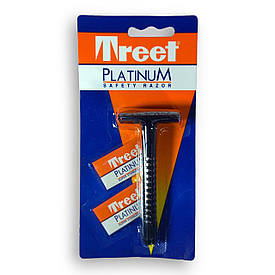 Станок для гоління Treet Platinum Safety Razor 1 верстат + 2 леза