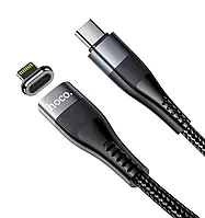 USB Кабель HOCO U99 Магнитный Type-C - Lightning для телефона, ноутбука, пк 100W 1.2М Черный