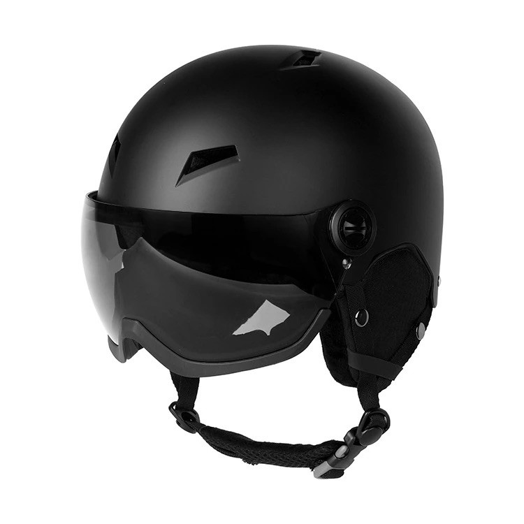 Зимний горнолыжный шлем с защитными очками (визором) для катания на лыжах и сноуборде (B012024) - фото 3 - id-p1829886508