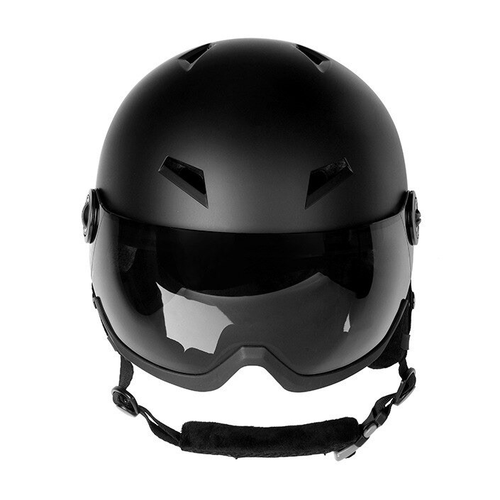 Зимний горнолыжный шлем с защитными очками (визором) для катания на лыжах и сноуборде (B012024) - фото 4 - id-p1829886508