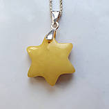 Кулон 100% натуральний бурштин вага 4,3г ланцюжок срібло 925, фото 4