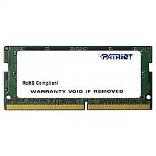 Пам'ять SO-DIMM, DDR4, 8Gb, 2666MHz, Patriot, 1.2V, CL19