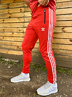 Весенние штаны спортивные Adidas Красный 3923О. Хит!