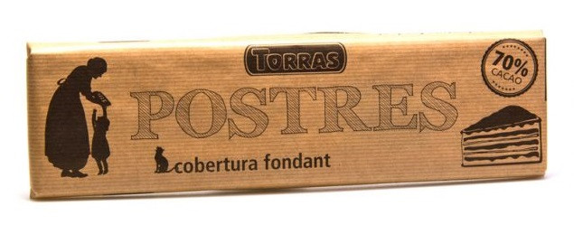 Шоколад гіркий Torras Postres Dark 70% какао, без глютену 300 г