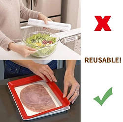 Вакуумний лоток для зберігання продуктів Vaccum Plates 7370 red