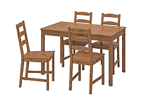JOKKMOKK Стол и 4 стулья, морилка, 502.111.04