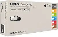 Рукавички латексні опудрені Mercator Santex Powered L 100 шт.