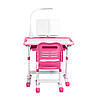 Зростаюча Дитяча парта з настільною лампою та пеналом + стільчик Cubby Vanda Pink рожевий для дівчинки школяра першокласника, фото 8