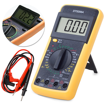 Мультиметр цифровий DT-9208А / Тестер з повортним дисплеєм / Вольтметр амперметр термопара