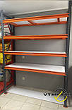 Стелаж з полицями 2000х2480х500 мм, 3 полиці з ДСП фарбований під запчастини, для магазину, СТО. Палетні стелажі БУ Б/У Б/В, фото 5