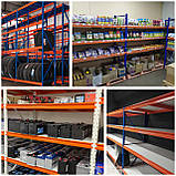 Стелаж з полицями 2500х1340х600 мм, 3 полиці з ДСП фарбований під запчастини, для магазину, СТО, фото 5
