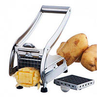 Машинка для нарізування картоплі фрі ручна Potato Chipper Silver/ Картоплерізка/картопельрізка сталева,SK