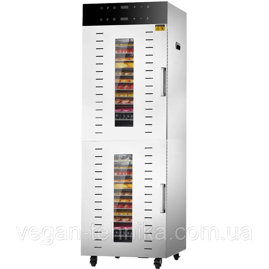 Комерційний дегідратор Tekhniko DH-32H Commercial Food Dehydrator (32 сталевих лотка)