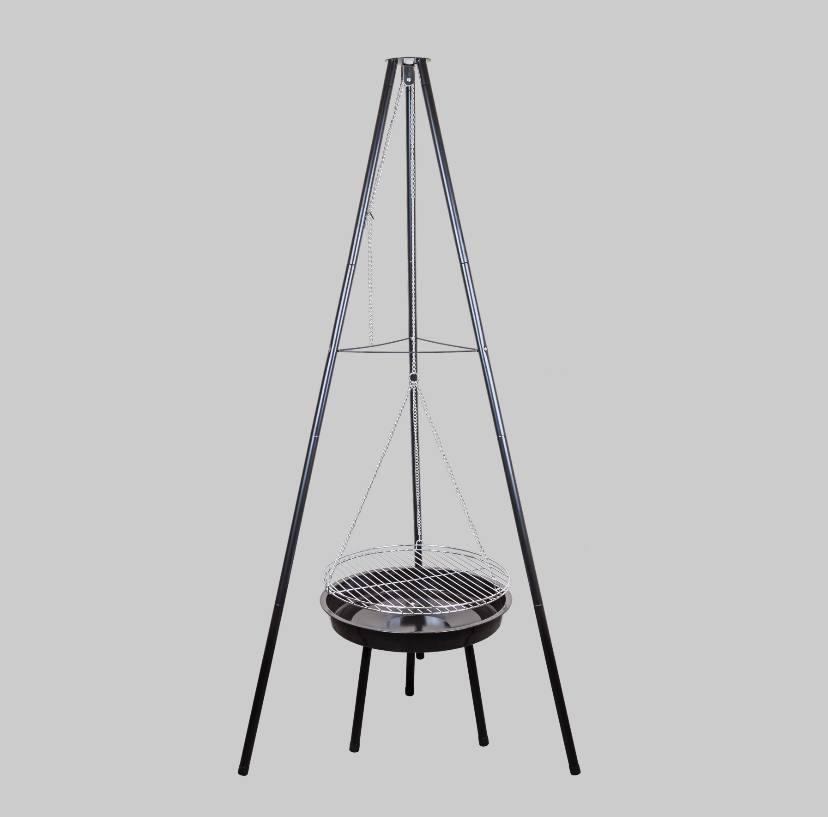Підвісний вугільний міні гриль-барбекю TRIPOD GRILL
