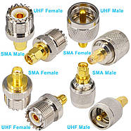14 шт. антенні перехідники SMA BNC N-Type UHF Male Female (тато, мама) PL259 SO239 універсальний комплект, фото 6