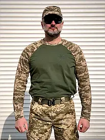 Лонгслів Піксель, чоловіча сорочка, штурмова футболка Реглан з довгим рукавом