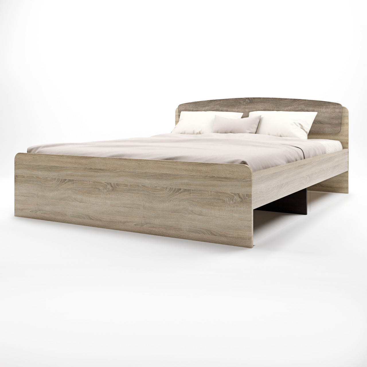 Двоспальне якісне ліжко 160х200 см Асторія Дуб сонома + трюфель Еверест