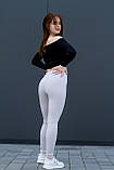Лосини жіночі в рубчик "Мустанг" без бічного шва із широким поясом, фото 5