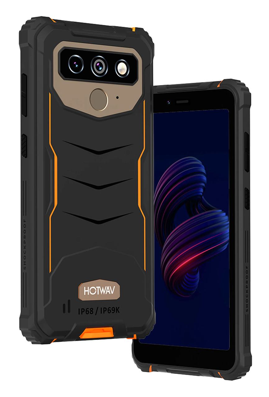Смартфон HOTWAV T5 Max Orange 4\64GB And 13 NFC 6050mAh + скло