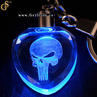 Светящийся брелок Каратель The Punisher Keychain подарочная упаковка