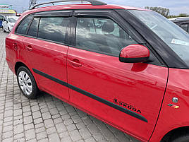 Дефлектори вікон (вітровики) Skoda Fabia II 2007-> 5D Wagon 4шт(HIC)