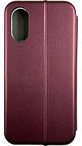 Шкіряний чохол-книжка Elegant book на ZTE Blade A31 Plus бордовий, фото 4