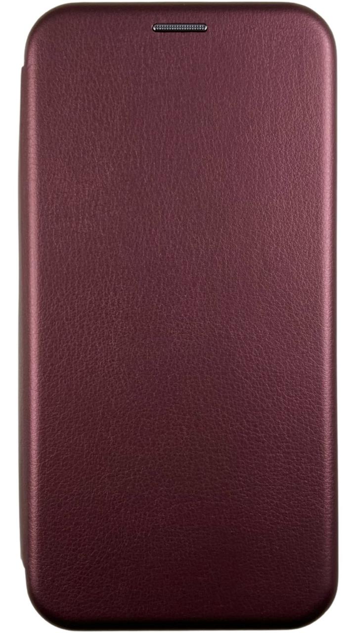 Шкіряний чохол-книжка Elegant book на ZTE Blade A31 Plus бордовий