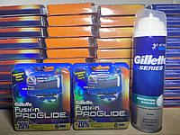 АКЦІЯ! Касети Gillette Fusion5 ProGlide 16 шт + піна В ПОДАРУНОК