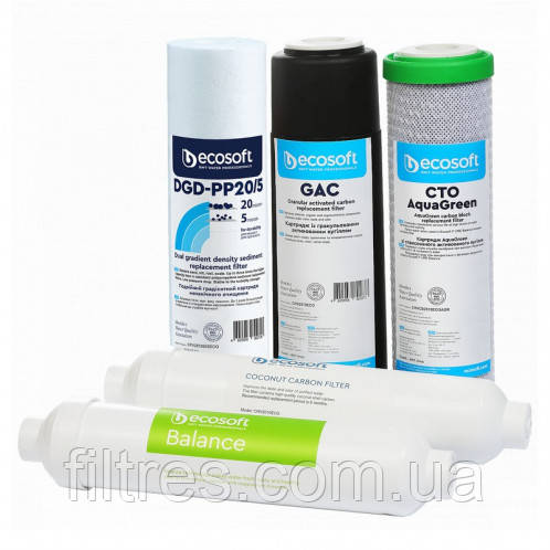 Комплект картриджів Ecosoft P`URE Balance 6