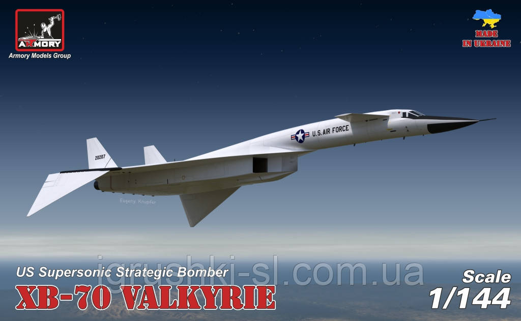 Збірна модель (1:144) Літак XB-70 Valkyrie, фото 1