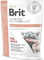 Диетический корм для кошек при заболеваниях почек с яйцом Brit GF Veterinary Diet Renal 400 г