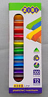 Пластилін ZiBi KIDS Line 12 кольорів, 300 г